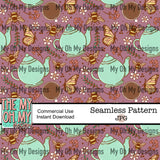 Bee, butterfly, flowers, tea - Seamless File
