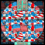 Roller Skates, Fourth of July, sunglasses, flowers, summer, red white blue, 4th - Seamless File