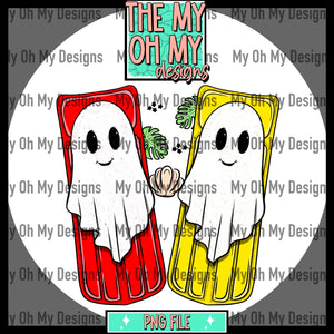 Pool ghosts, Summer, Floaties, Rafts - Seamless File – Kay Michelle Art