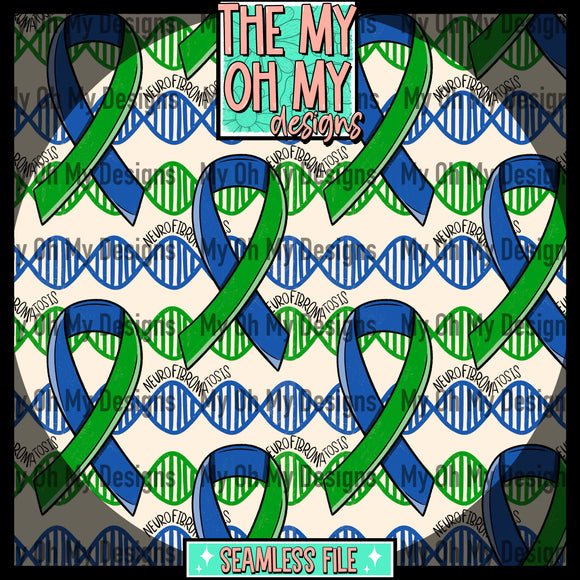 Neurofibromatosis, NF, Ribbon - Seamless File – Kay Michelle Art