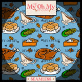 4 Thanksgiving Dinner- Seamless File Bundle