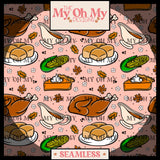 4 Thanksgiving Dinner- Seamless File Bundle
