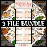 3 Thanksgiving Dinner- Seamless File Bundle