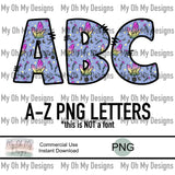 Alphabet Set, boho celestial - PNG File