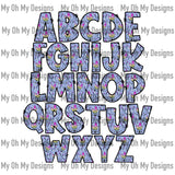 Alphabet Set, boho celestial - PNG File