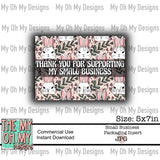 Floral Easter, bunny - Small Business Package Insert - JPG File